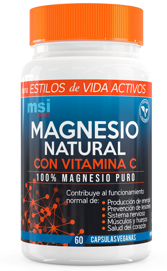 MSI Sport Magnesio Natural con Vitamina C - 60 cápsulas