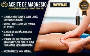 Aceite de Magnesio - Magnesio de uso transdérmico - Absorción del Magnesio a través de la piel