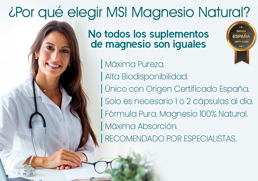 ¿Por qué elegir MSI Magnesio Natural? No todos los suplementos de magnesio son iguales